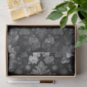 Zwart Witte Victoriaanse Bloemendecoupage Tissuepapier (Geschenk)