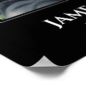 Zwart-witte viering van het leven met foto-rouwple poster (Hoek)