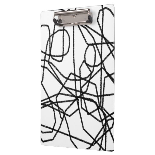 Zwart-witte vierkant lijn Aangepast Klembord (Links)