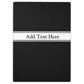 Zwart-witte vierkant lijn Aangepast Klembord (Achterkant)