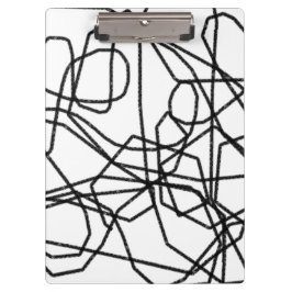 Zwart-witte vierkant lijn Aangepast Klembord