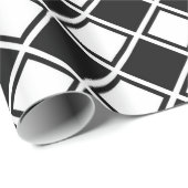 Zwart-witte vierkantjes cadeaupapier (Rol Hoek)