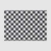 Zwart-witte vierkantjes en pooldots tissuepapier (Voorkant)