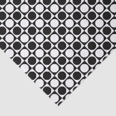 Zwart-witte vierkantjes en pooldots tissuepapier (Detail)