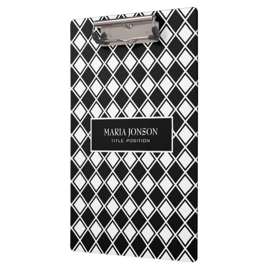 Zwart-witte vierkantjes klembord (Links)