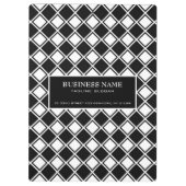 Zwart-witte vierkantjes klembord (Achterkant)