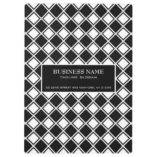 Zwart-witte vierkantjes klembord (Achterkant)