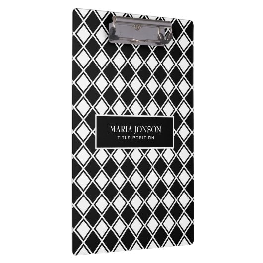 Zwart-witte vierkantjes klembord (Rechts)