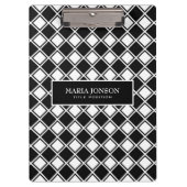 Zwart-witte vierkantjes klembord (Voorkant)