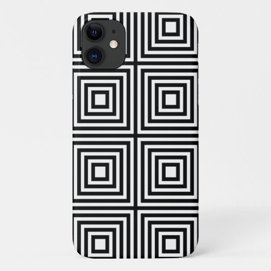 Zwart-witte vierkantjes op vierkantjes Case-Mate iPhone case (Achterkant)