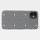 Zwart-witte vierkantjes op vierkantjes Case-Mate iPhone case (Achterkant (horizontaal))