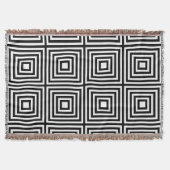 Zwart-witte vierkantjes op vierkantjes deken (Voorkant)