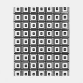 Zwart-witte vierkantjes Vleekzak Fleece Deken (Voorkant)