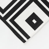 Zwart-witte vierkantjes Vleekzak Fleece Deken (Hoek)