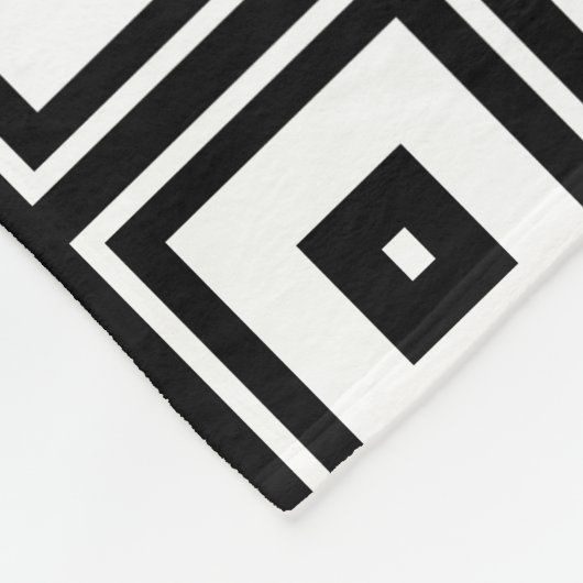 Zwart-witte vierkantjes Vleekzak Fleece Deken (Hoek)