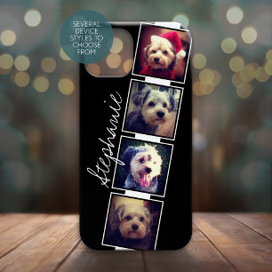 Zwart-witte vierkantjes voor fotocollage met naam Case-Mate iPhone case