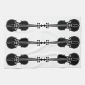 Zwart-witte violen handdoek (Horizontaal)