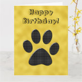 Zwart-witte vlek op glanzend goud kaart (Gele Bloem)