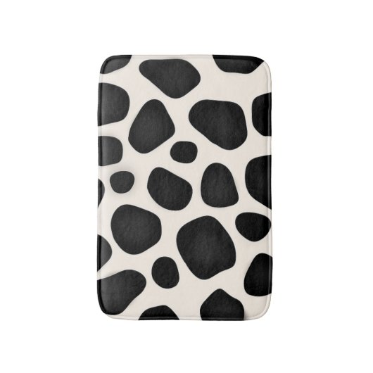 Zwart-witte vlekken koe afdrukken badmat (Voorkant Verticaal)