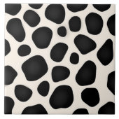 Zwart-witte vlekken koe afdrukken tegeltje (Voorkant)