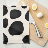 Zwart-witte vlekken koe afdrukken theedoek (Quarter Fold)