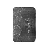 Zwart witte vleksprietgaren badmat (Voorkant Verticaal)