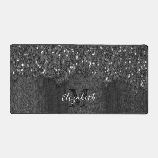 Zwart witte vleksprietgaren bureaumat (Voorkant)