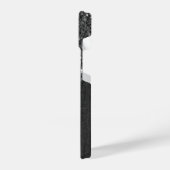 Zwart witte vleksprietgaren iPhone hoesje (Linkerkant)