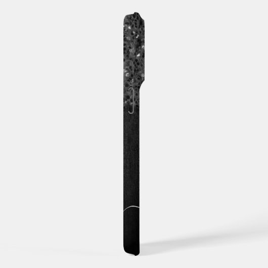 Zwart witte vleksprietgaren iPhone hoesje (Rechterkant)