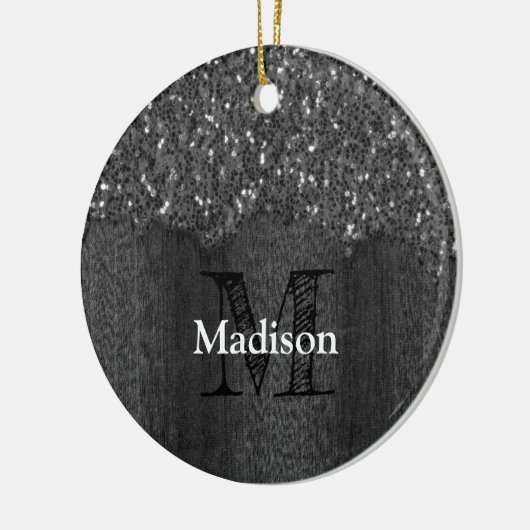 Zwart witte vleksprietgaren keramisch ornament (Links)