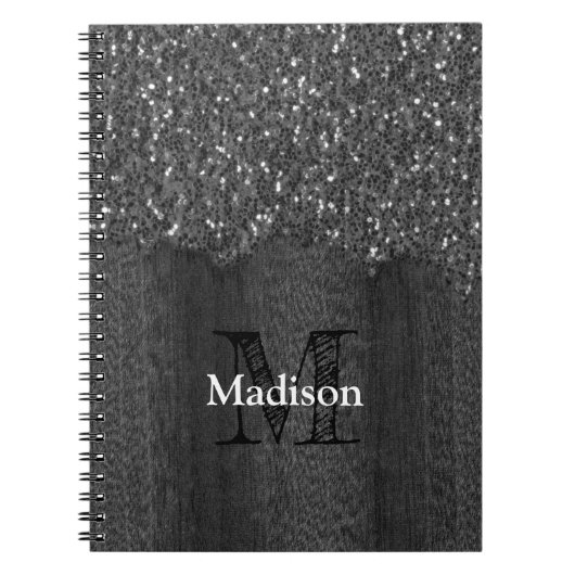 Zwart witte vleksprietgaren notitieboek (Voorkant)