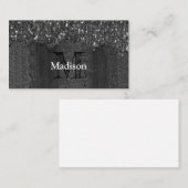 Zwart witte vleksprietgaren visitekaartje (Voorkant / Achterkant)