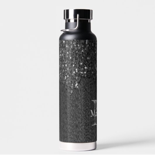 Zwart witte vleksprietgaren waterfles (Rechts)