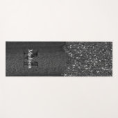 Zwart witte vleksprietgaren yogamat (Voorkant (horizontaal))