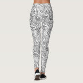 Zwart-witte vlinder Abstract patroonlegging Leggings (Achterkant)