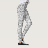 Zwart-witte vlinder Abstract patroonlegging Leggings (Rechts)