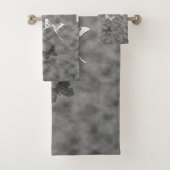 Zwart-witte vlinder bad handdoek (Insitu)