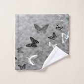 Zwart-witte vlinder bad handdoek (Wasdoekje)