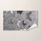 Zwart-witte vlinder bad handdoek (Handdoek)