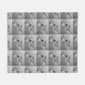 Zwart-witte vlinder fleece deken (Voorkant (Horizontaal))