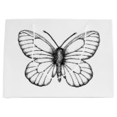 Zwart-witte vlinder groot cadeauzakje (Voorkant)