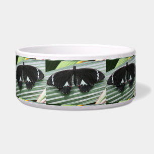 Zwart & Witte Vlinder Keramische Pet Bowl Voerbakje