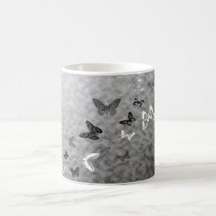 Zwart-witte vlinder koffiemok