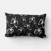 Zwart-Witte Vlinder Kussen (Achterkant)