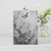 Zwart-Witte Vlinder Menu (Staand voorkant)