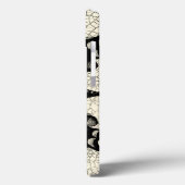 Zwart-witte vlinder op gekraakte achtergrond Case-Mate iPhone case (Achterkant / Links)