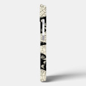 Zwart-witte vlinder op gekraakte achtergrond Case-Mate iPhone case (Achterkant / Links)