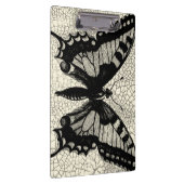 Zwart-witte vlinder op gekraakte achtergrond klembord (Rechts)