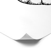 Zwart-witte vlinder poster (Hoek)