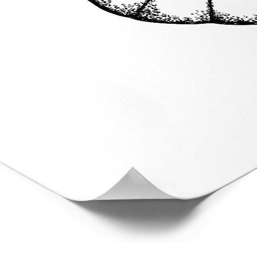 Zwart-witte vlinder poster (Hoek)